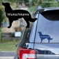 Preview: Kromfohrländer Umriss Autoaufkleber mit Hundename