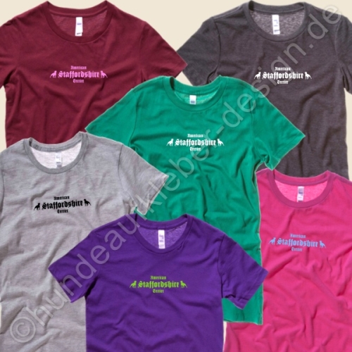 T-Shirts mit American Staffordshire Terrier Motiven
